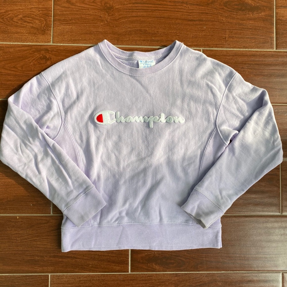 Purple Champion sweatshirt